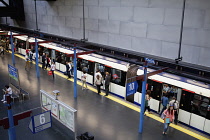 Spain, Madrid, Principe Pio metro station.