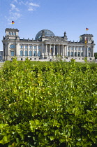 Germany, Berlin, Mitte, The Reichstag building in Tiergarten.