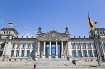 Germany, Berlin, Mitte, The Reichstag building in Tiergarten.