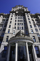 England, Merseyside, Liverpool, The Royal Liver Building, UNESCO designated World Heritage Maritime Mercantile City.