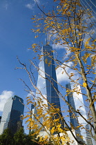 USA, New York, Lower Manhattan, One World Trade Center skyscraper, the tallest building in the city.