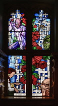 Ireland, Derry, Guild Hall,  Bloody Sunday Memorial window.