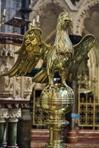 Ireland, County Dublin, Dublin City, Christchurch Cathedral, Eagle shaped brass stand.