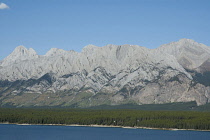 Canada, Alberta, Kananaskis, Barrier Lake with McConnel Ridge behind.