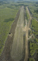 Canada, Alberta, Chipewyan Lake, Airstrip for remote Bigstone Cree First Nation community.