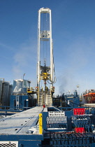 Canada, Alberta, Wabasca, Coil rig drilling an exploration well.
