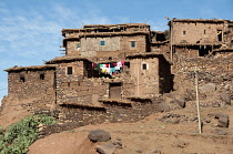 Moroco, Ourika Valley, Households on the outskirts of a Berber village in the foothills of the Atlas mountains.