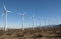 USA, California, San Gorgonio Pass Wind Farm in the San Bernadino Mountains close to Palm Springs.