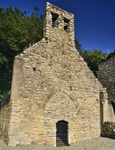 Ireland, County Carlow, St Mullins, Ruins of Monastic Site, Teampall Mor Church.