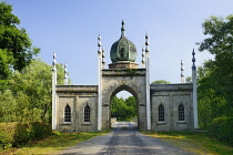 Ireland, County Waterford, Dromana Gate, Hindu Gothic Gate built to greet the owner of the Dromana Estate  Henry Villiers-Stuart and his wife Theresia Pauline Ott of Vienna  on returning from their ho...