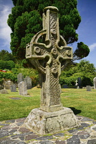 Ireland, County Tipperary, Carved Celtic Cross at Ahenny, The South Cross.