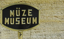 Turkey, Ankara, Ataturk Museum, Sign at the Anitibir Mausoleum of Mustafa Kemal Ataturk  Central Courtyard.