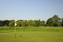 Sport, Leisure, Golf, View of 15th Green on Pam Barton Course with 14th Hole of JH Taylor Course in background, Royal Mid-Surrey Golf Club Richmond Surrey England.