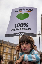Politics, Demonstrations, Climate Protest outside the Houses of Parliament, London, England.