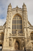 England, Bath, Entrance to the Abbey.