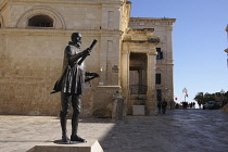 Malta, Valletta, Auberge of Castile, Statue of Grand Master La Vallette.