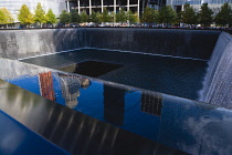 USA, New York, Manhattan, the south pool of the World Trade Center 9/11 National Memorial.