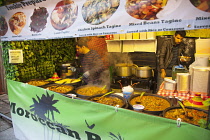 Ireland, North, Belfast, Christmas international food market in the grounds of the city hall.