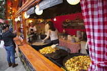 Ireland, North, Belfast, Christmas international food market in the grounds of the city hall.