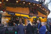 Ireland, North, Belfast, Christmas international food market in the grounds of the city hall.