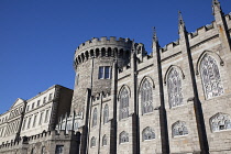 Ireland, Dublin, Exterior of Dublin Castle, former seat of British rule now Irish Government offices.