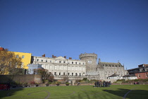 Ireland, Dublin, Exterior of Dublin Castle, former seat of British rule now Irish Government offices.