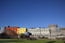 Ireland, Dublin, Exterior of Dublin Castle, former seat of British rule now Irish Government offices.