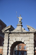 Ireland, Dublin, Exterior of Dublin Castle, former seat of British rule now Irish Government offices.