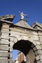 Ireland, Dublin, Exterior of Dublin Castle, former seat of British rule now Irish Government offices.