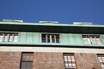 Ireland, Dublin, Temple Bar, Roof detail of the Clarence hotel on Essex Street.