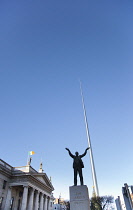 Ireland, Dublin, O'Connell street, Statue of Jim Larkin outside the GPO.