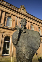 Ireland, County Sligo, Sligo, Statue of the poet W B Yeats in the centre of the town.