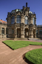Germany, Saxony, Dresden, Zwinger Palace, Glockenspiel Pavilion.