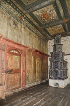 Germany, Saxony Anhalt, Lutherstadt Wittenberg, The Lutherhaus, Luther's living room with stove.