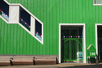 Netherlands, Noord Holland, Zaandam, Zaandam Railway Station, a section of the exterior.