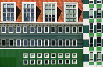 Netherlands, Noord Holland, Zaandam, Zaandam Town Hall, A section of one wing of the building.