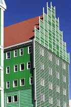 Netherlands, Noord Holland, Zaandam, Zaandam Town Hall, A section of one wing of the building.