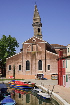 Italy, Veneto, Burano Island, Chiesa di San Martino.