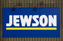 Business, Construction, DIY, Jewson builders merchant's sign. **Editorial Use Only**