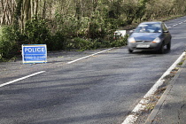 Transport, Road, Cars, Tree blocking carriageway after storm.