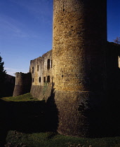 France, Aquitaine, Gironde, East wall of Villandraut Castle