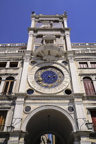 Italy, Venice, St Mark's Square, The Torre dell'Orologio or Clocktower.