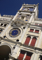 Italy, Venice, St Mark's Square, The Torre dell'Orologio or Clocktower.