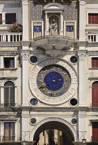 Italy, Venice, St Mark's Square, The Torre dell'Orologio or Clocktower.