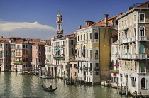 Italy, Venice, Grand Canal seen from the Rialto Bridge.