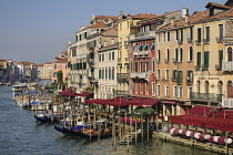 Italy, Venice, Grand Canal seen from the Rialto Bridge.