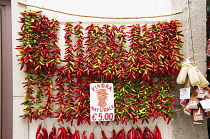 Italy, Campania, Amalfi Coast, Amalfi Town, Spices on Wall for Sale.