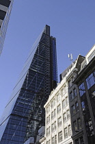 England, London, The Modern skyline of the City of London with The Cheesegrater and Leadenhall Street.