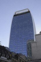 England, London, The Modern skyline of the City of London with The Walkie Talkie Buildings.