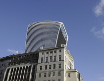 England, London, The Walkie Talkie Building viewed from Gracechurch Street.